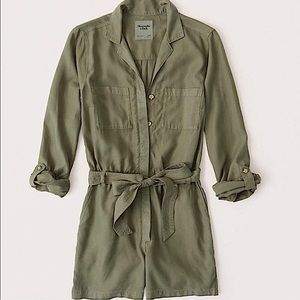 Abercrombie and Fitch Button Down Utility Romper